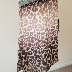 BEBE 1 Shoulder Leopard Dress